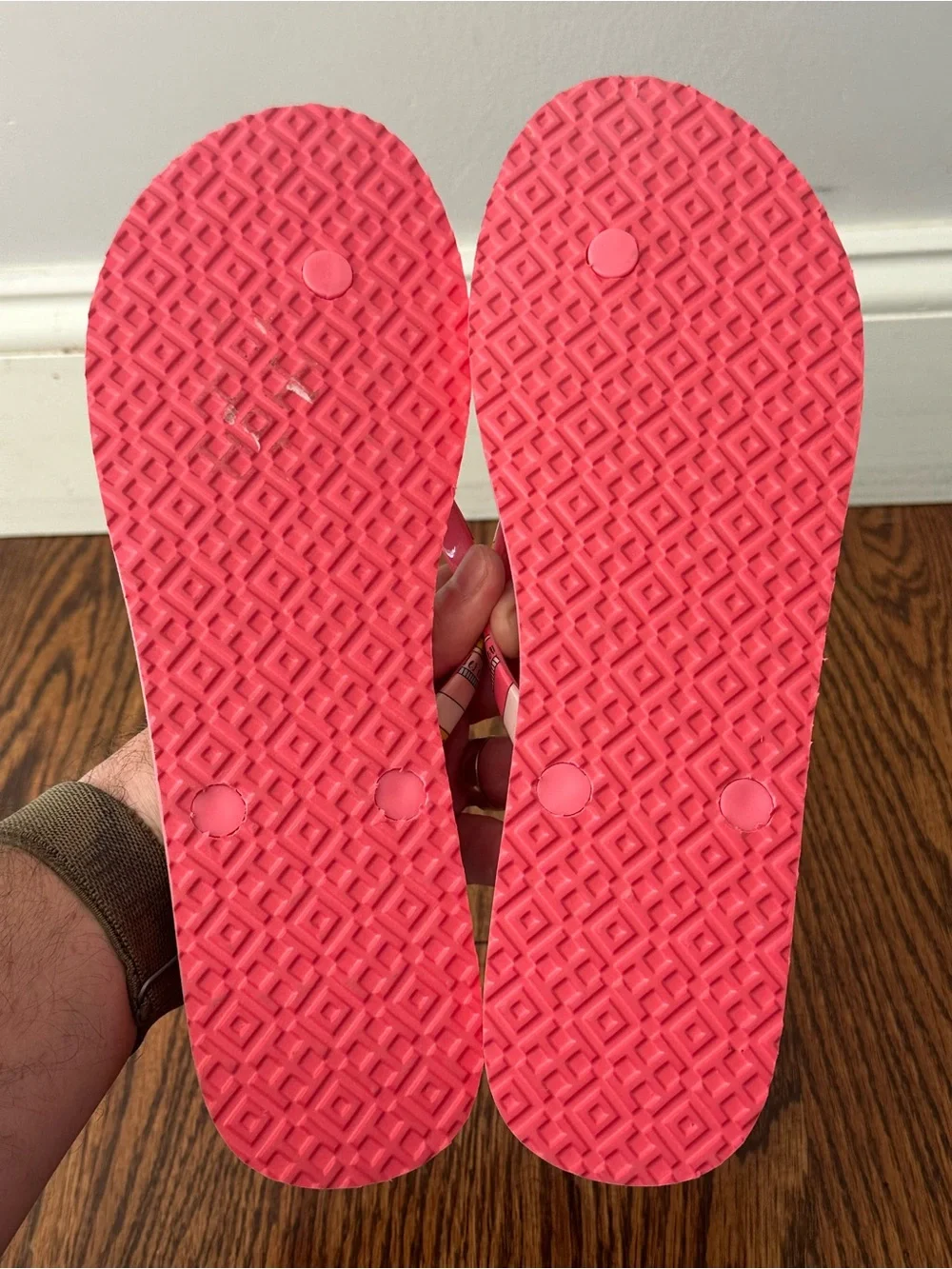 Tory Burch Pink Multi-Pattern Flip Flops